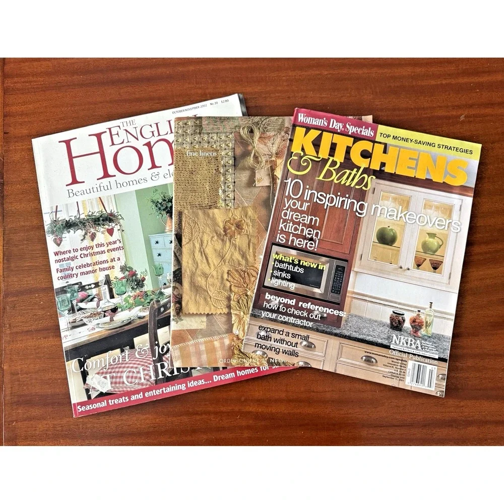 Vintage Home Magazine Lot English Home Neiman Marcus Kitchens Baths 2001-2002